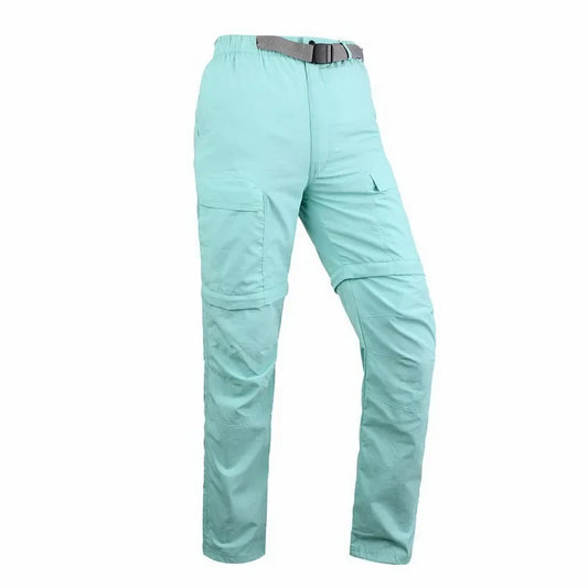 Women's Summer Hiking Pants Women Trekking Sport Quick Dry Thin Cargo Trousers Removable Outdoor Camping Pants Shorts