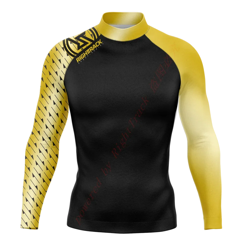 New Summer Men's Rashguard Snorkeling Long Sleeve Surfing Shirts Sunscreen Surf Sweatshirt UV Protection RightTrack Swimwear