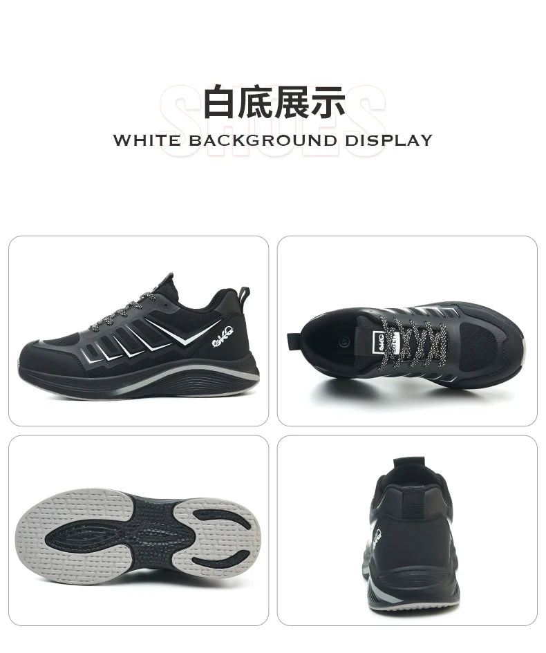 New Lightweight and Breathable Labor Protection Shoes for Men and Women Anti Smashing and Anti Piercing Steel Toe Safety Shoes