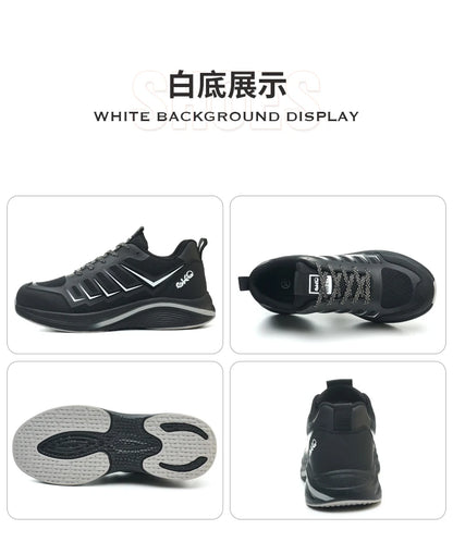 New Lightweight and Breathable Labor Protection Shoes for Men and Women Anti Smashing and Anti Piercing Steel Toe Safety Shoes
