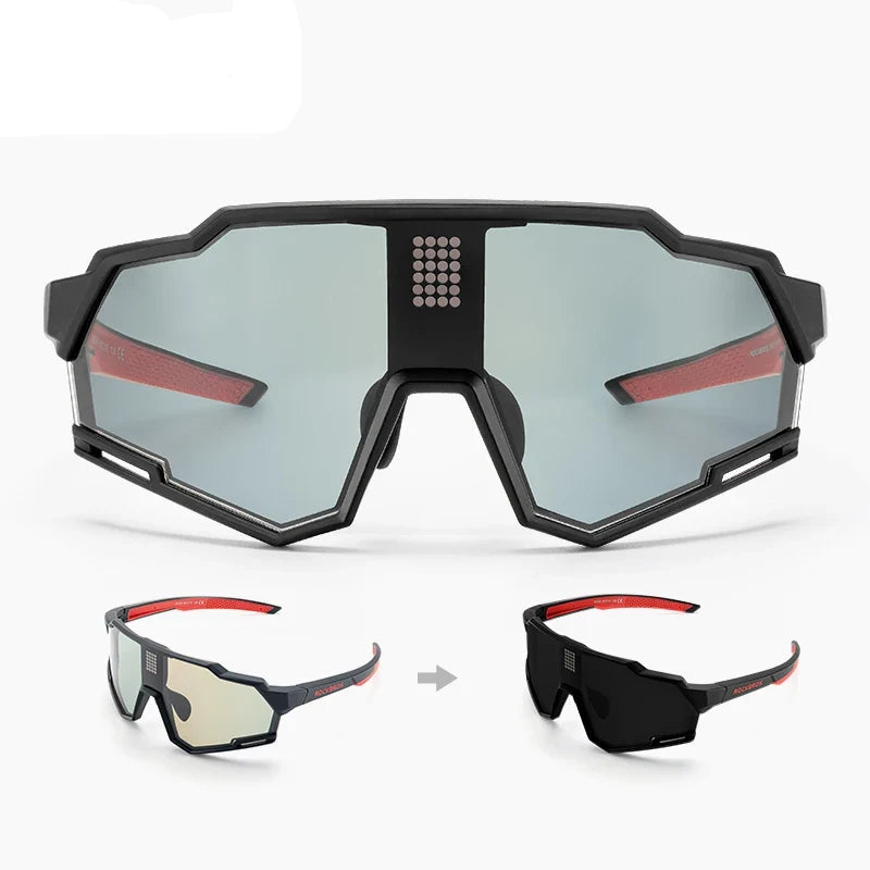 Sunglasses Polarized Cycling Glasses Electronic Color Change Glasses UV400 Safety Bike Bicycle Eyewear Sports Goggles