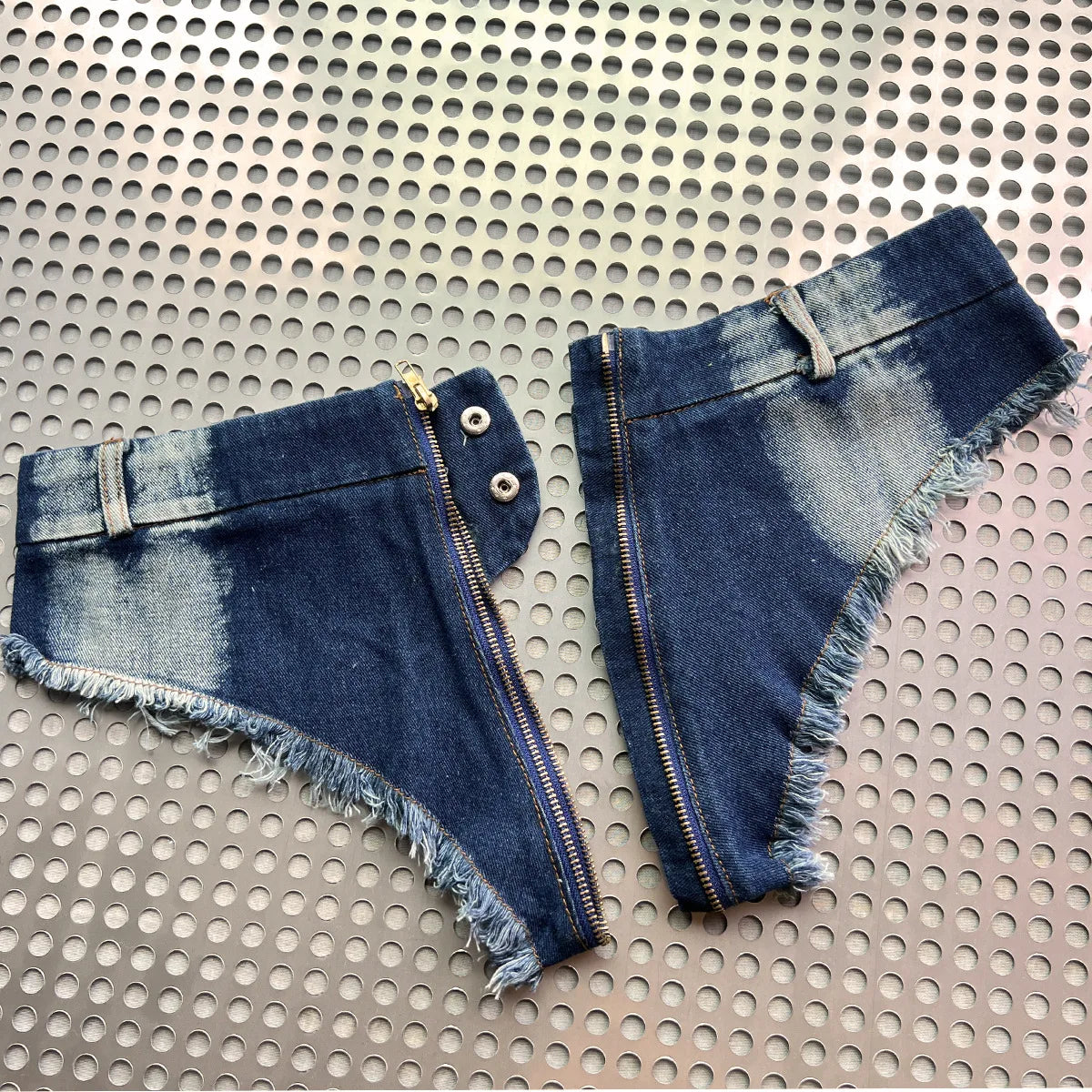 2026 New Ultra Low Waisted Tassel Sexy Denim Short Jeans Women Nightclub