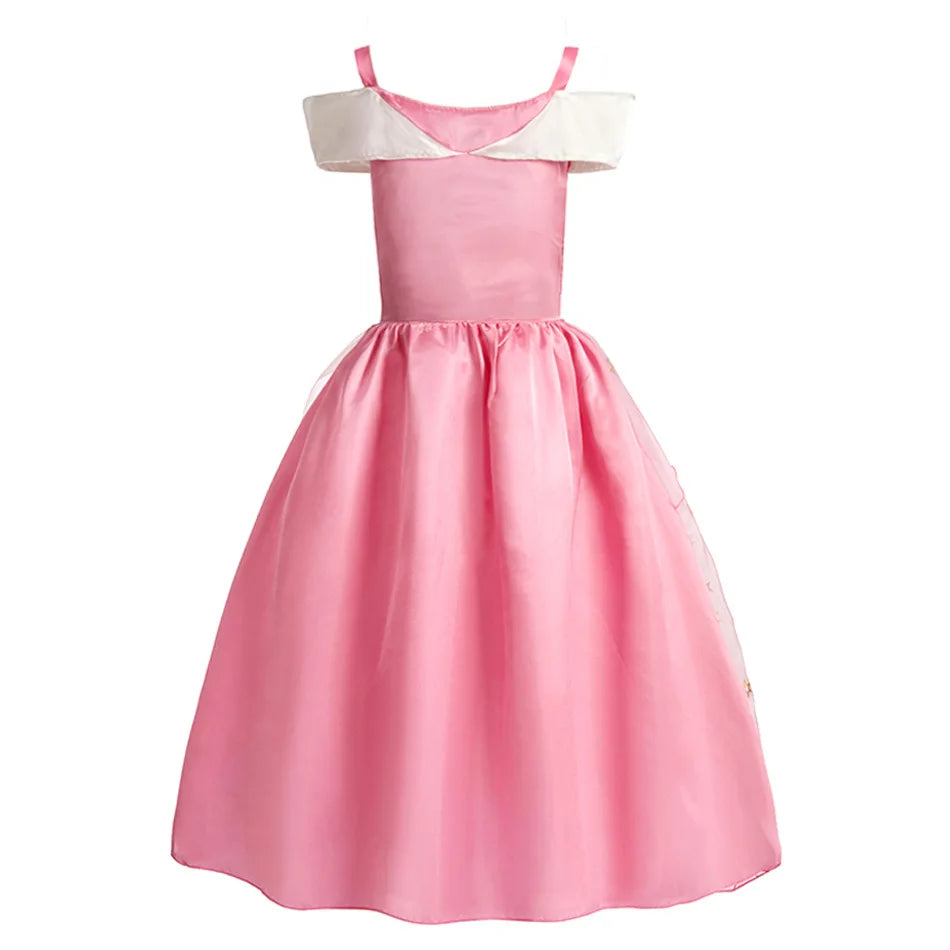 Children Halloween Disguise Aurora Cinderella Disney Princess Costume Festival Dress up Kids Girls Sleeping Beauty Frock 1-12Yrs