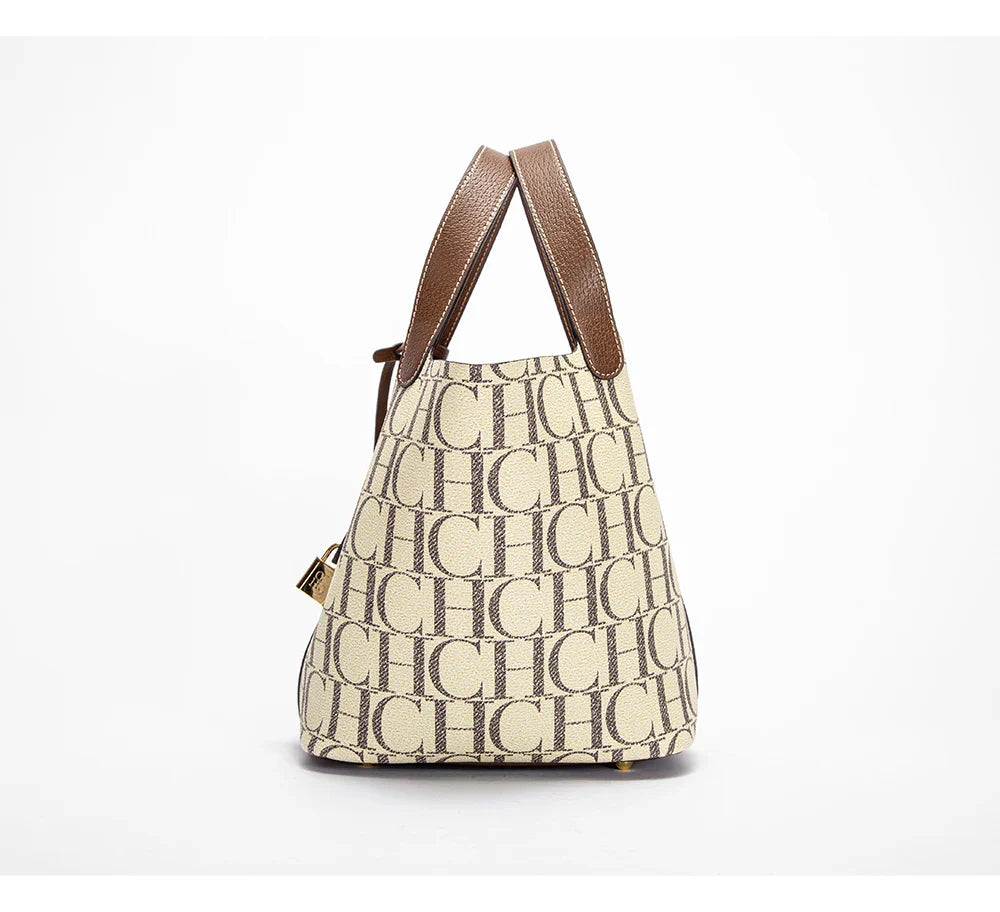 Large Capacity Commuter Travel Handbag Luxury Brand Fashion Texture Letter Printed Women's Shoulder Bag