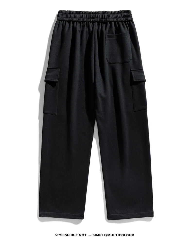 Korean Autumn Big Size Sweatpant Men Loose Baggy Sport Jogging Trouser Male Casual Work Sweat Pants Large Plus Jogger Grey Black
