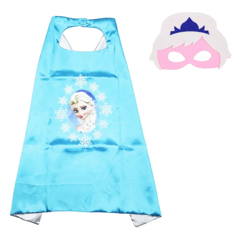 Halloween Super Hero Masquerade Mask Cape Cloak Anime Spider Man Batman Cloak Action Figure Toys Cosplay  Party Gifts