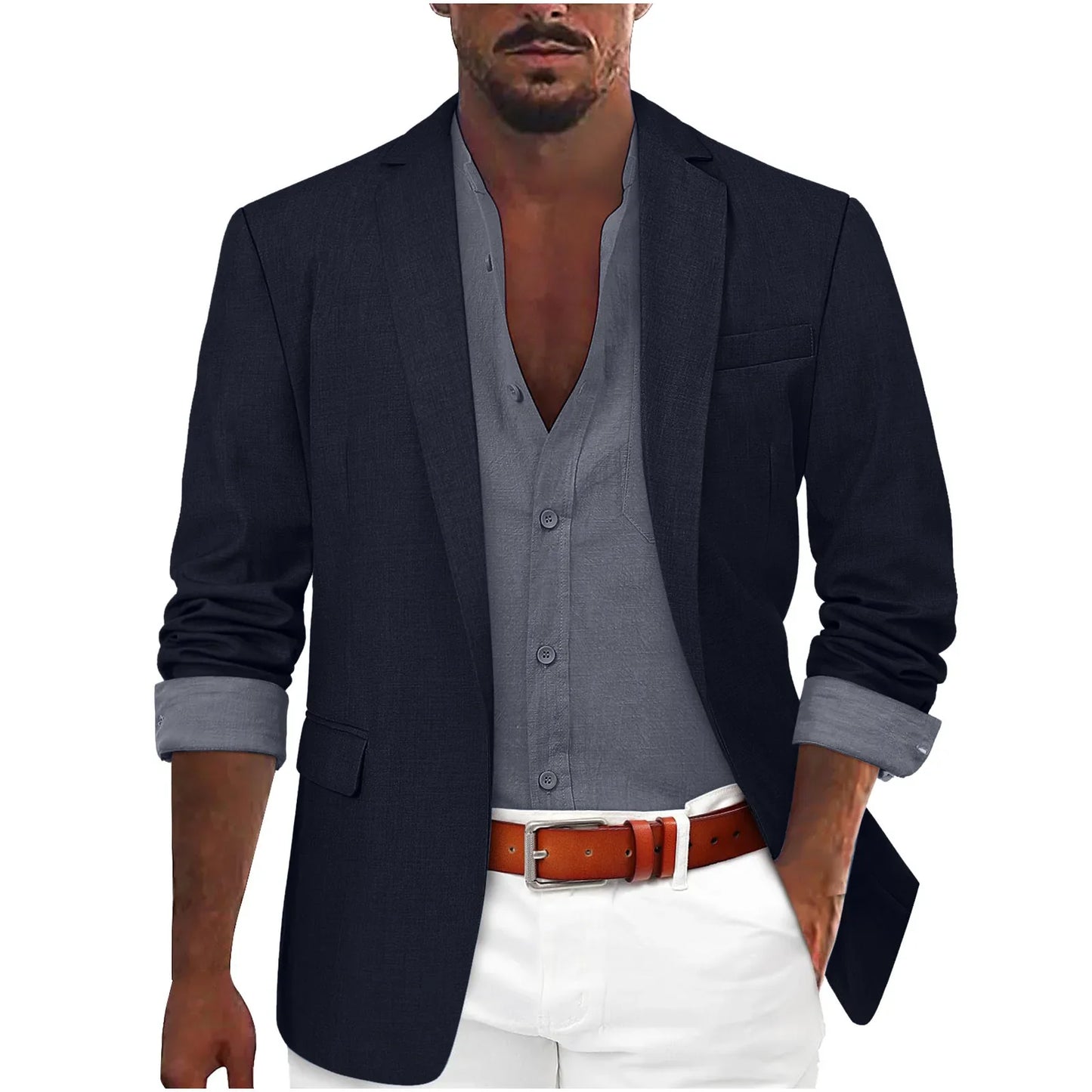 2026 Fashion Men's Clothing Business Casual Blazer Coats Classic Single Button Slim Fit Suit Jackets Elegant Gentleman Suit Tops