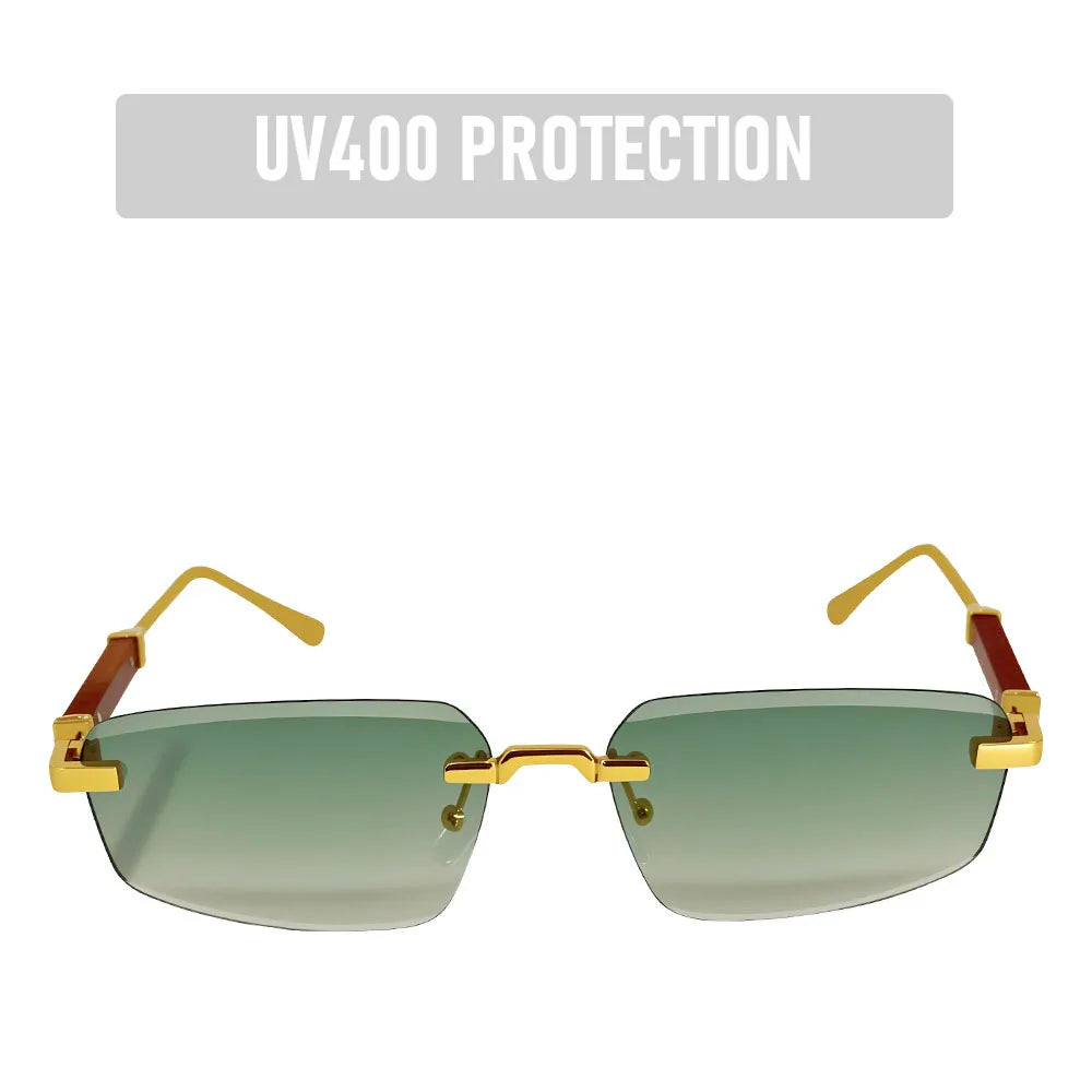 Rimless Sunglasses Women 2026 UV400 Protection Fashion Glasses Vintage Sunscreen Shades Lentes De Sol Mujer Lunette Soleil Femme