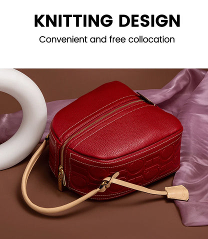 Women's Shoulder Bag New Wine Red Large Capacity Shell Bag Business Shoulder Strap