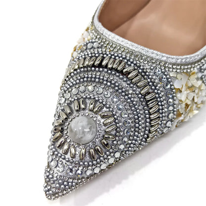 Elegant Italian Design Women's Party Shoes With Matching Handbag - Perfect for Hot African Weddings Stylish Heels and Bag Set