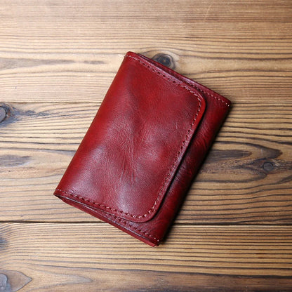 Retro Leather Men's Card Pack Natural Cowhide Change Pack Key Bag Ladies Bank Card Pack Driving License Package