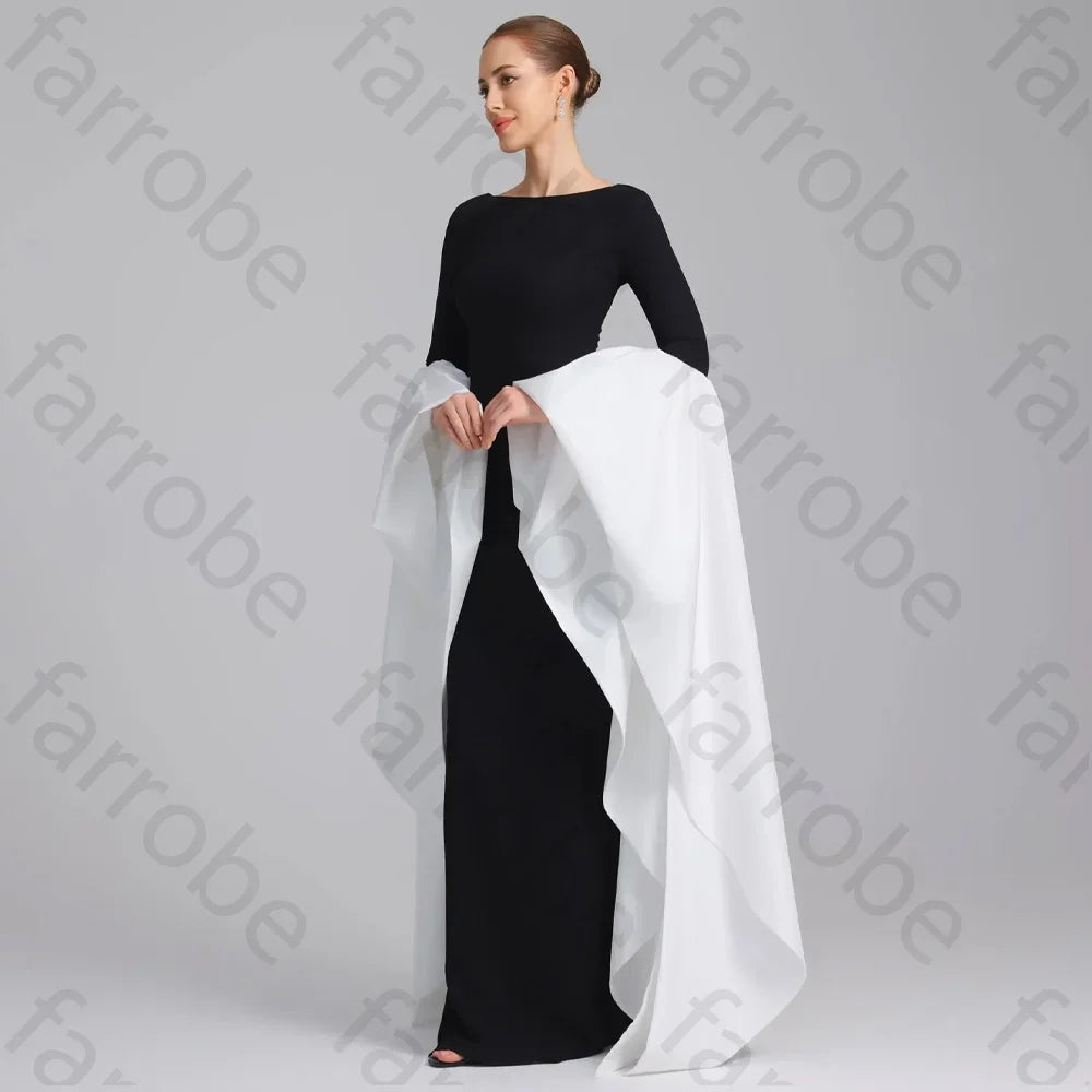 Customized Fitted Gown with Extra Long Sleeves A-Line Evening Dresses Formal Exquisite High Quality Prom Party Gowns for Women