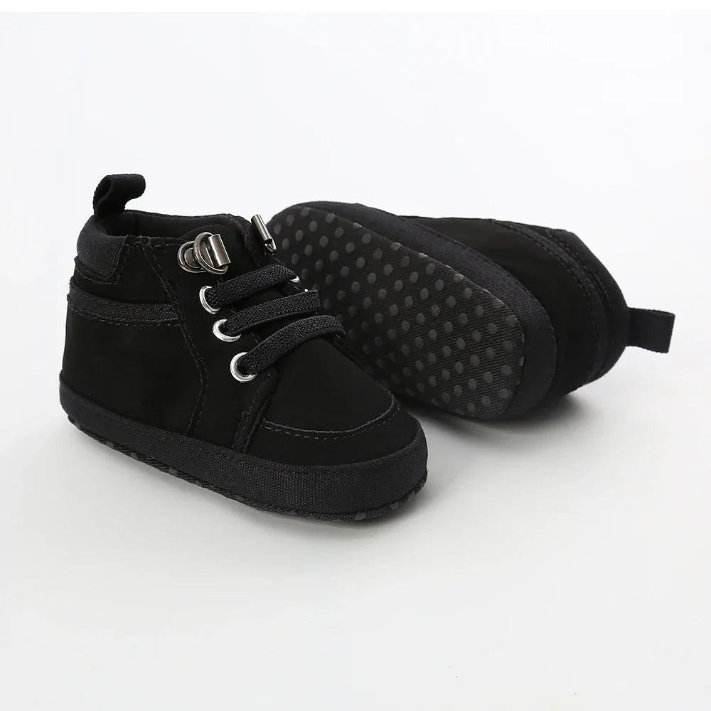 Baby Sneakers Infant Boys Girls Sports Shoes Toddler Casual Cotton Sole Anti-slip PU First Walkers Crawl Crib Basketball Shoes