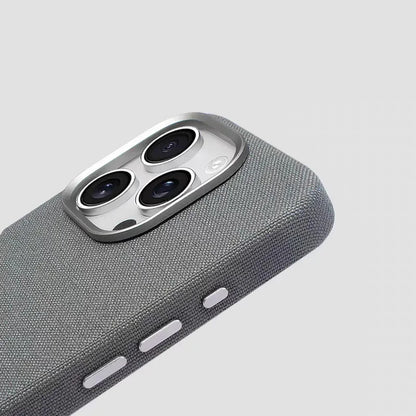 For MagSafe Nylon Canvas Phone Case For iPhone 13 14 15 16 Pro Max Plus Luxury Weave Texture Military Shockproof Magnetic Cover