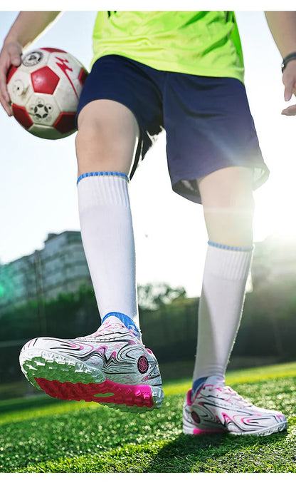 Men's football shoes with long studs for men, women, children, boys, teenagers, sports sneakers, outdoor training shoes