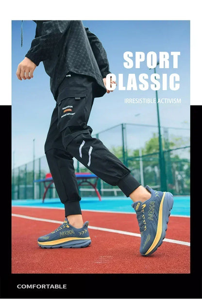 Men's Running Shoes Breathable Cushioning Luxury shoes Trainer Race Outdoor Couple Non-Slip Jogging Sneakers Mesh Off-road Shoes
