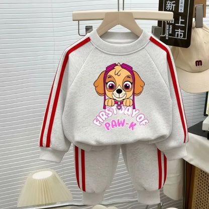 2026 Spring New Style PAW Patrol Printed Children's Casual Clothing Sets Kids O Neck Hoodies and Long Pant Two Piece Tracksuit