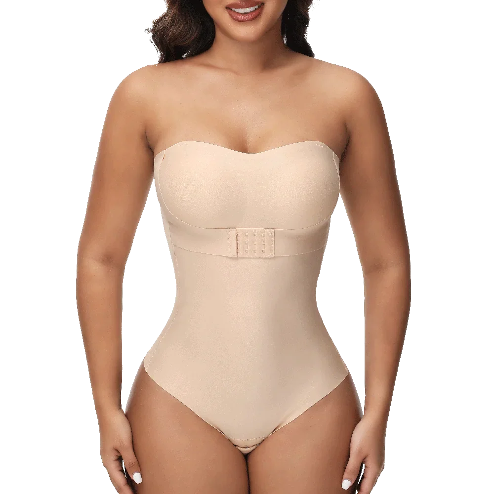 Strapless Thong Bodysuits 4XL Women Belly Control Full Body Shaper Push Up Breast Underwear Plus Size Women's Clothing