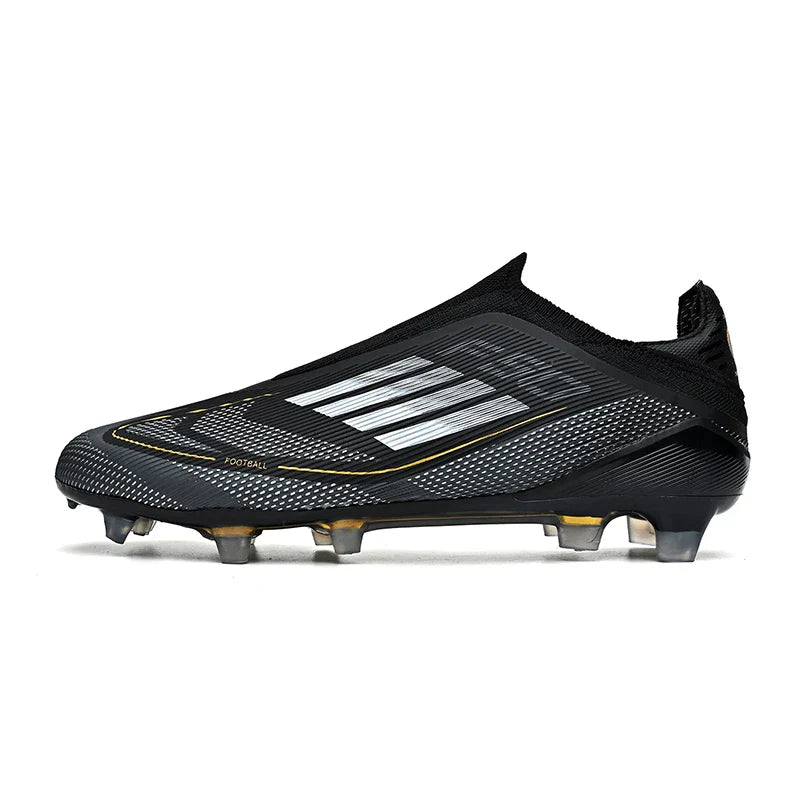 2712 Without-Lace Mens Soccer Shoes F50 SLIP-ON Non-Slip Turf Soccer Cleats Boys TF/FG Training Football Boots Chuteira Campo