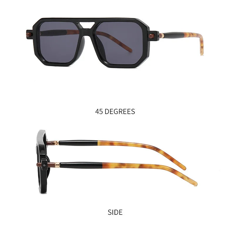 2022 Square Sunglasses For Men Fashion Glasses Luxury Retro Blue Light Blocking Shades Vasos Decorativos Oculos De Sol Masculino