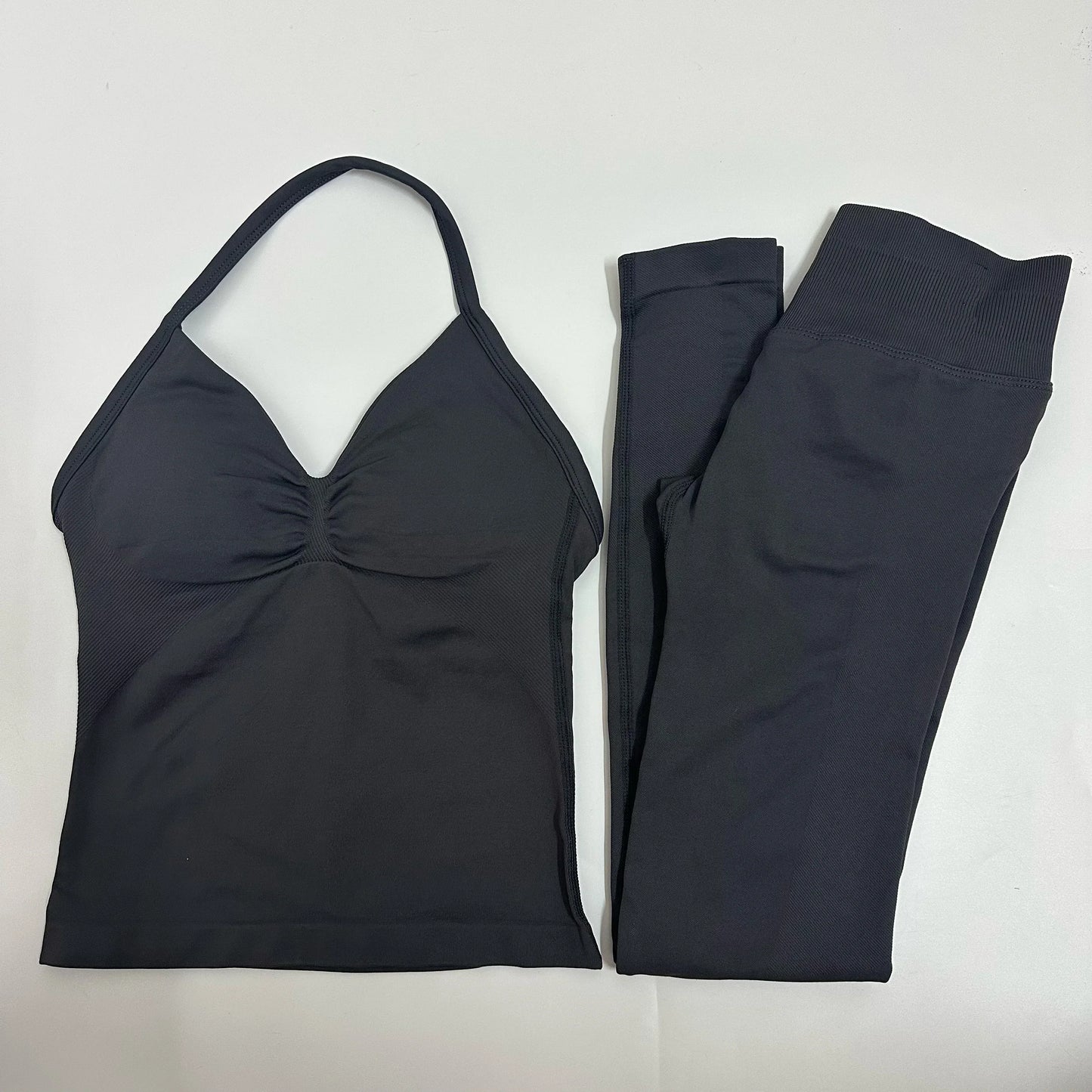 2Pcs Women's Gym Yoga Set Seamless High Waist Leggings Sports Bra Top Workout Outfit Fitness Activewear Runothes Outfit Yoga Set