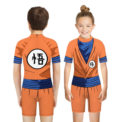 Children One Pieces Swimsuit Superhero 3D Print Playsuit Child Short Sleeve Swimwear Beach Bathing Suit Swim Wear For Boys Girls