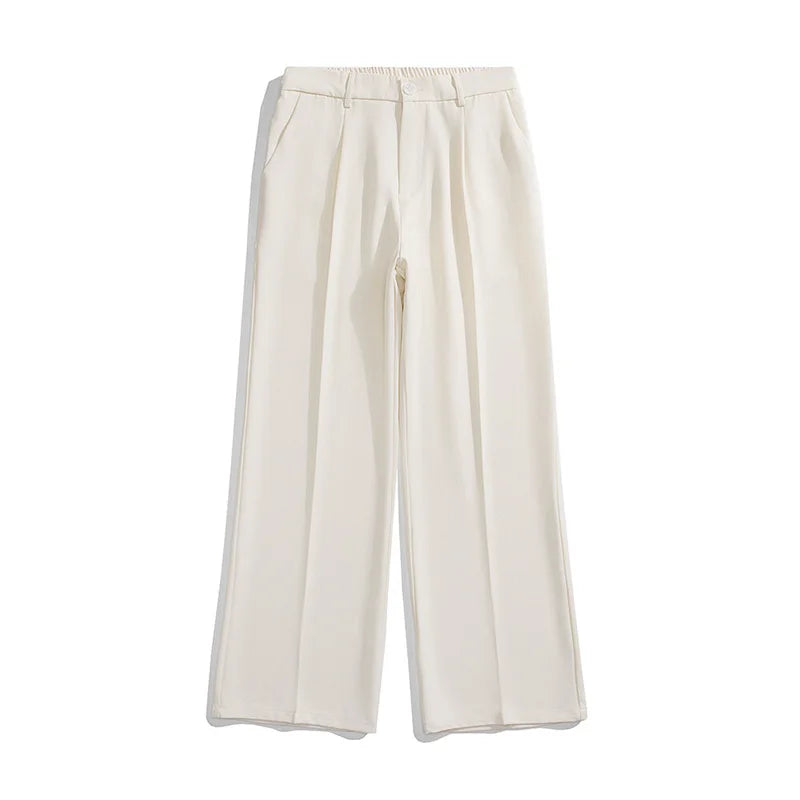 Men's Straight Pants Thin Man Black Comfortable Pant Summer Casual Streetwear Loose Trouser Japanese 5XL Trendy Fashion