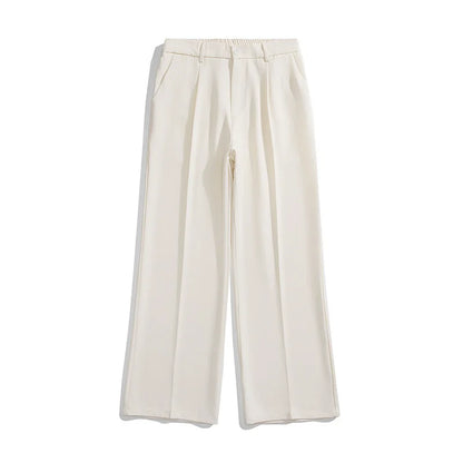 Men's Straight Pants Thin Man Black Comfortable Pant Summer Casual Streetwear Loose Trouser Japanese 5XL Trendy Fashion