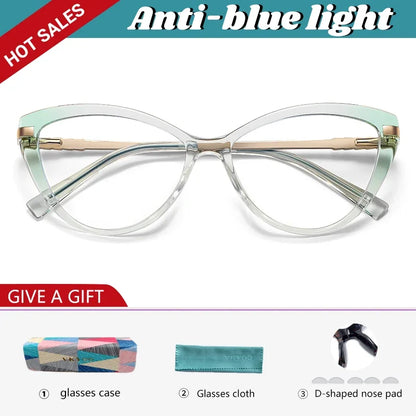 New Cat Eye Optical Glasses Women Myopia Prescription Glasses Hyperopia Reading Glasses Anti Blue Light Computer Eyewear