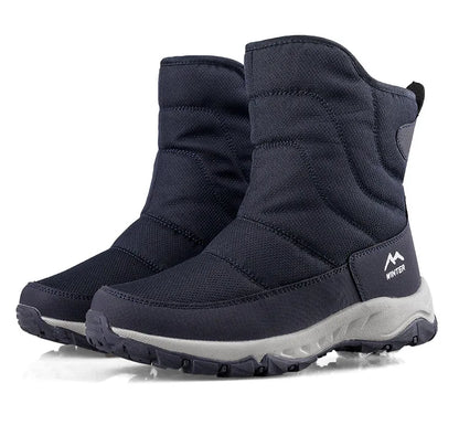 Brand Men Boots Winter Waterproof Snow Boots Unisex High Top Keep Warm Plus Outdoor Ankle Boots Male Cotton Casual Sneakers