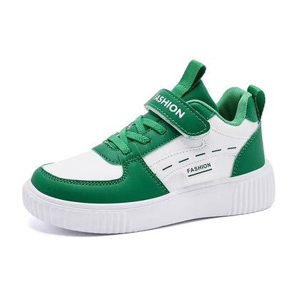 Green Skateboard Shoes Kids Trainers Fashion Lightweight Children's Sports Shoes Comfortable Non-slip Casual Sneakers For Boys