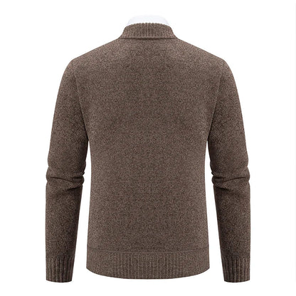 2023 Knitwear Spring and Autumn Men's Stand-up Collar Thick Warm Cardigan Sweater Winter Loose Casual Coat