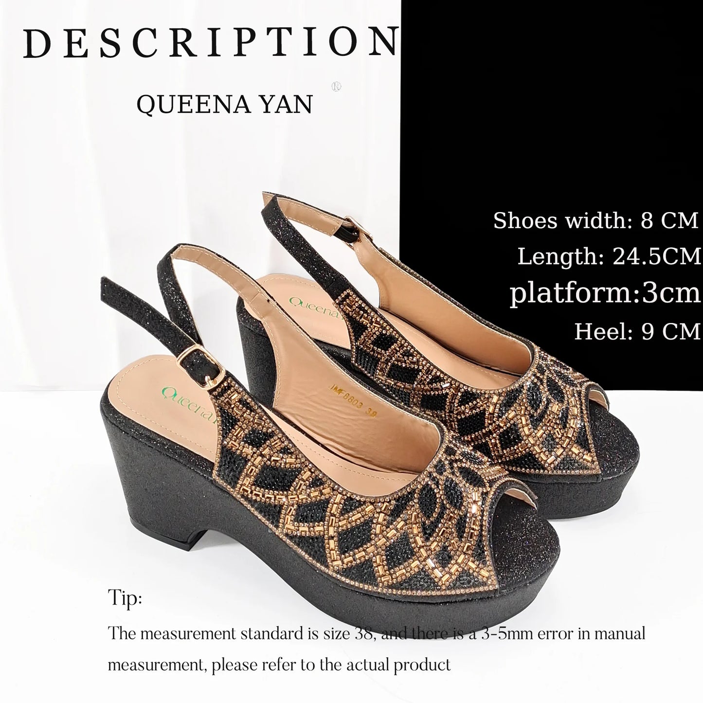 Sky Blue Elegant Nigerian Rhinestone Wedding Shoe and Bag Set Italian Inspired High Heels and Matching Handbag