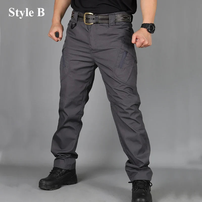 Cargo Pants Men Tactical Trousers Casual Multi Pockets Waterproof Pant Wear-Resistant Casual Trousers Outdoor Hiking Work Man