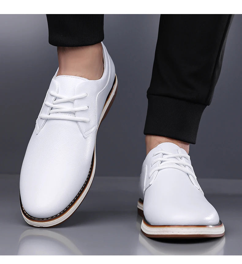 Fashion Business Dress Men Shoes Classic Leather Men's Formal Shoes Comfortable Slip On Dress Shoes Men Oxfords Size 47 48