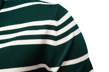 2025 Color Block Polo Men Striped Long Sleeve New Autumn Designer Social Business Premium T-shirts Male