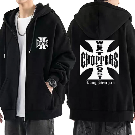 Paul Walker Shirt West Coast Choppers Vintage print Hoodie Men Women fashion Tops Hip Hop Coat Zip Up Jacket Hot sale streetwear
