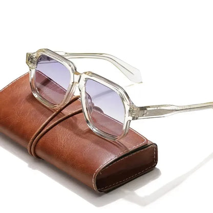 Fashion Top Quality Brand Men Sunglasses Retro Acetate Square Driving Overzie Outdoor Protection UV400 Luxury Women SUN GLASSES