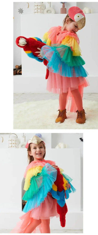 Halloween Children's Costume Cosplay Animal Parrot Performance Costume Kid Cloak Kindergarten Prom Animal Clothing