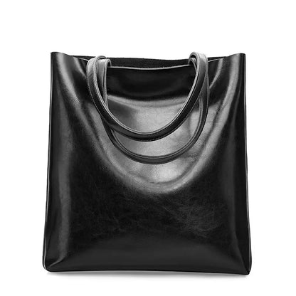 2024 Office Hand Shoulder Bags For Women Tote Cow Leather Bag Ladies Genuine Leather Handbags Big Women Bag Large Vintage Female