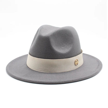 New Fedora Hat for Women Winter Elegant Fashion Formal Wedding Decorate Church Cap Panama Party Jazz Hat Chapeau Femme