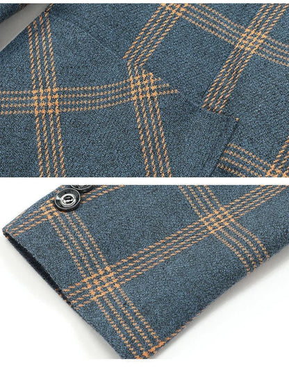 Brand Plaid Striped Business Blazers for Mens 2026 New Spring Autumn Fashion Casual Suit Jacket Men Interview Coat