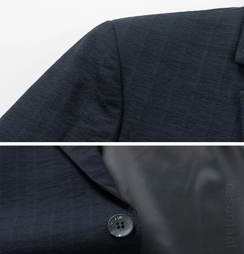 Brand Business England Style Men Suit Slim Fit Easy Care Spring Autumn Wedding Black Formal Blazer for Men Clothing