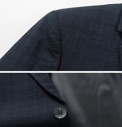 Brand Business England Style Men Suit Slim Fit Easy Care Spring Autumn Wedding Black Formal Blazer for Men Clothing