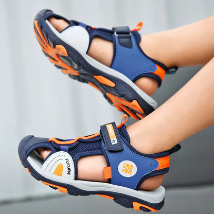 Kids Sports Sandals Breathable Mesh Lightweight Non-Slip Comfortable Outdoor Summer Shoes for Boys and Girls Quick-Dry Design