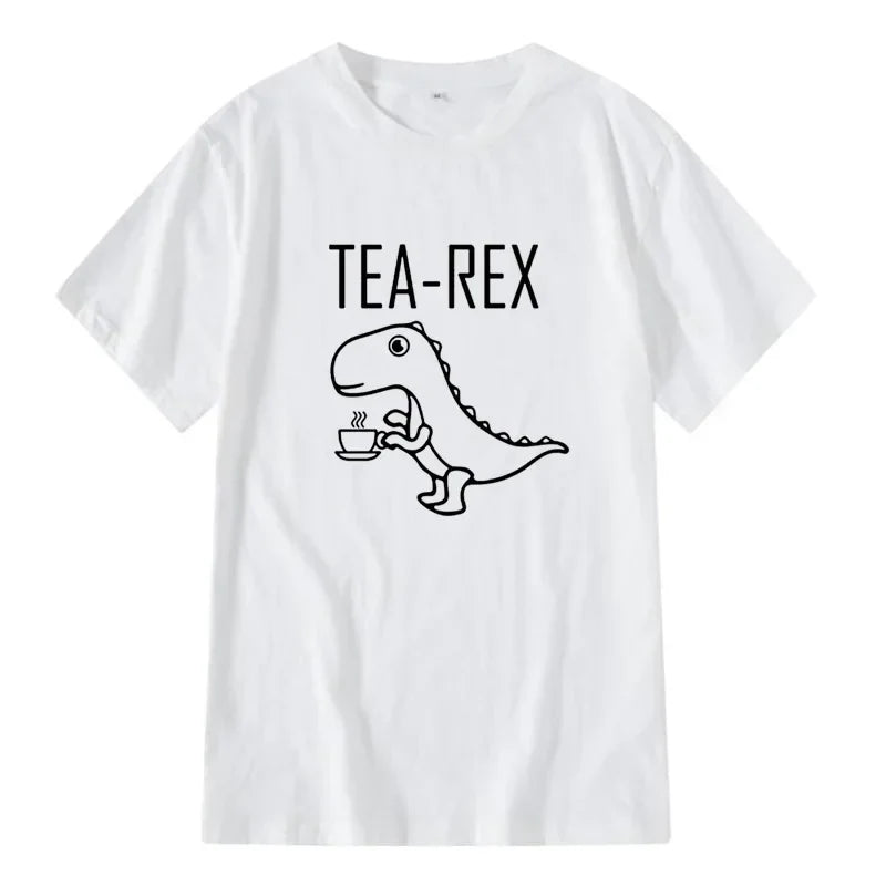 Summer Casual Men's T-shirt Top Quality Cotton Blend Cool Funny Dinosaur Design Printing O-neck For Men T-shirt Male Tee Shirts