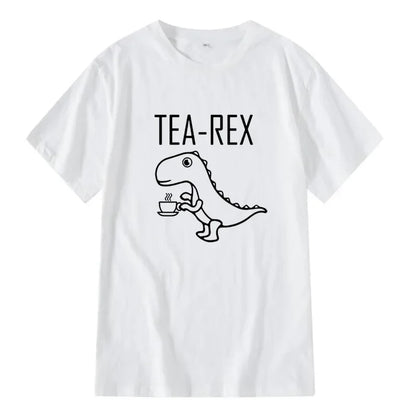 Summer Casual Men's T-shirt Top Quality Cotton Blend Cool Funny Dinosaur Design Printing O-neck For Men T-shirt Male Tee Shirts