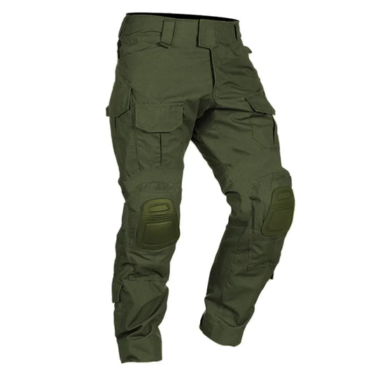 Multicam Tactical Pants +Pads Men Combat Trousers Work Camo Hunting Clothes Multi-pocket Breathable Wear-resisting Cargo Pants