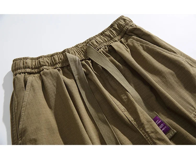 High Quality Cotton Cargo Pants Mens Clothing Plus Size Casual Pants Japanese Harajuku Casual Tactical Joggers Baggy Trousers