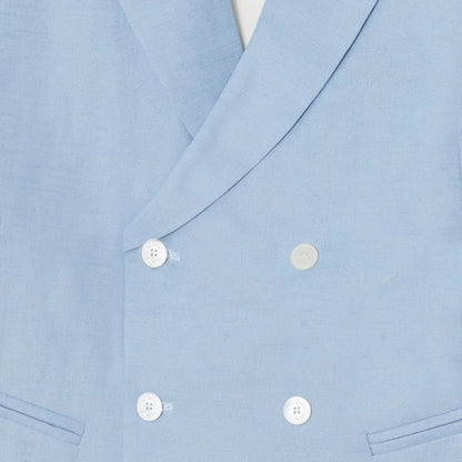 Men Vest Sky Blue Double Breasted Solid Waistcoat For Wedding Banquet Business Party Work Office Casual Daily Men Suit Vest